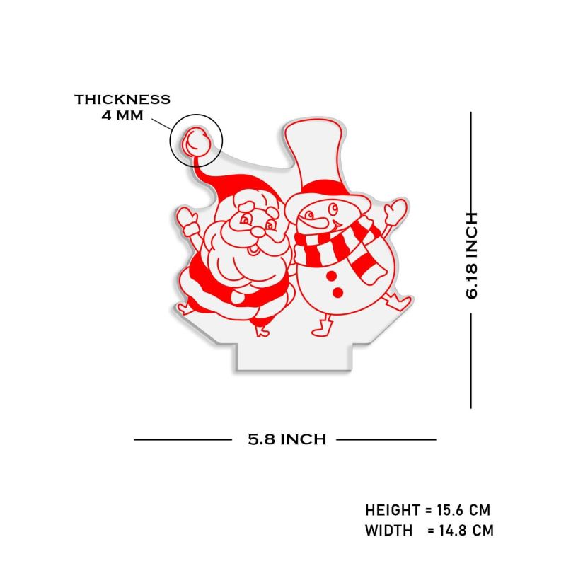 3D Illusion Santa Claus Night Lamp with Automatic Color Changing Light & On/Off Touch Button | Gift for Kids