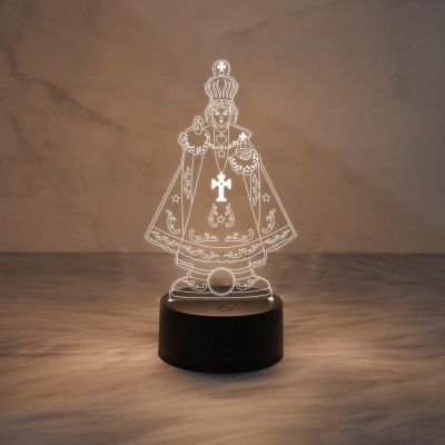 3D Illusion Jesus Cross Night Lamp | King Prince Figures Led Lamp with Warm White Light & USB Powered | 3D Desk Table Christmas Gift