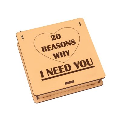 20 Reasons Why I Need You Wooden Message Box