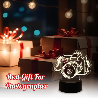 3D Illusion Camera Nightlight for Home & Office Desk Table Decoration