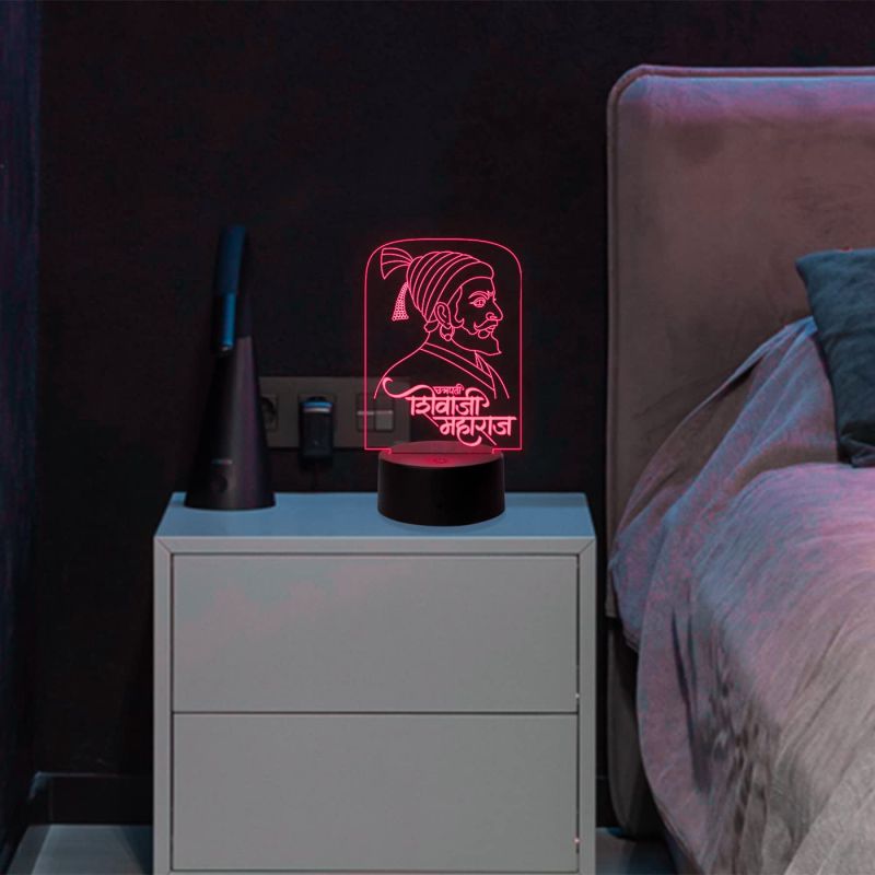 Chhatrapati Shivaji Maharaj Night lamp 7 Color Changing Light with Remote Control