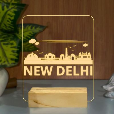 3D Illusion New Delhi Famous Place in One Frame Night Lamp