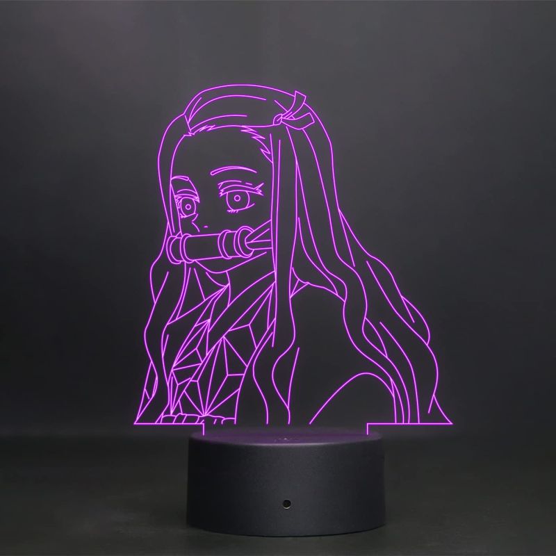 3D Led Night lamp Action Figure Nezuko Kamado563 Anime Home Decor Light 7 Color Changing Light with Remote Control