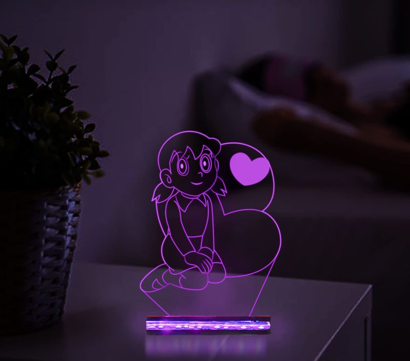 3D Illusion Suzuka Night lamp for Kids Room Decor Light 16 Color Changing Light with Remote Control