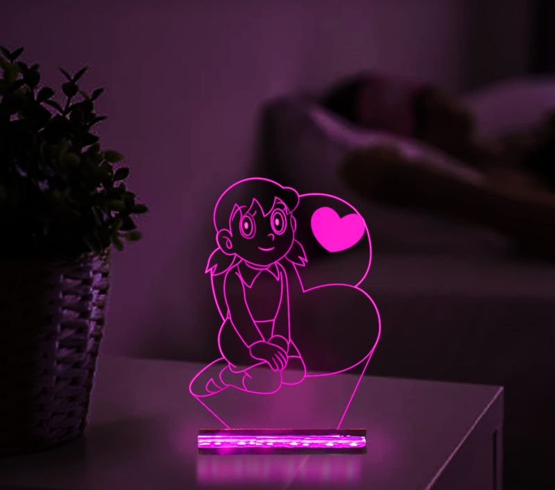 3D Illusion Suzuka Night lamp for Kids Room Decor Light 16 Color Changing Light with Remote Control
