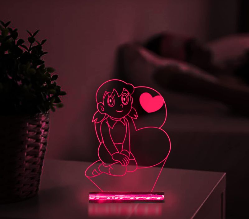 3D Illusion Suzuka Night lamp for Kids Room Decor Light 16 Color Changing Light with Remote Control