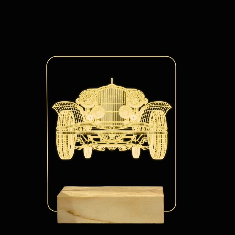 3D Illusion Royal Car Night Light Table lamp Acrylic led Light for Home Decoration