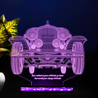 3D Royal car Night Light Table lamp with 16 Color Changing Light and Remote Control