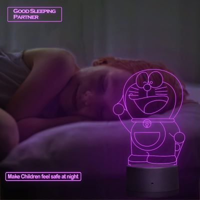 doraemon652 Night lamp for Kids Bedroom 7 Color Changing Light with Remote Control