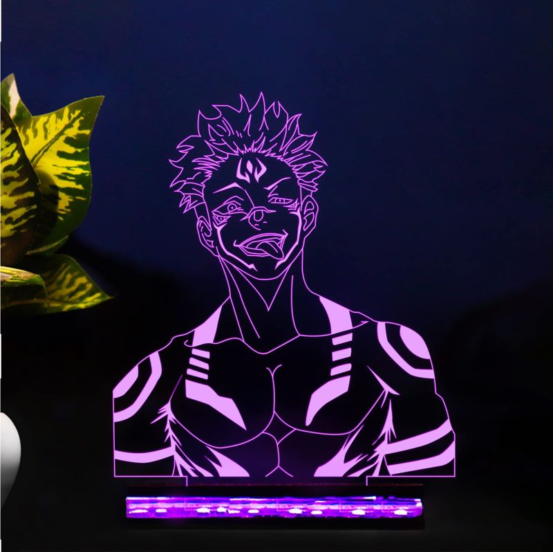 Acrylic Anime Night LED Lamp For Home Decoration & Gifting 16 Color Changing Light With Remote