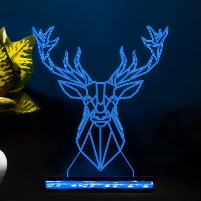 3D Illusion Dear Acrylic led lamp with 16 Color Changing Light & Remote Control