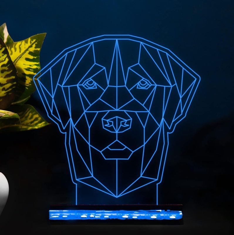 Dog Puppy Figure 3D lamp 7 Color Changing 3D Optical Illusion lamp
