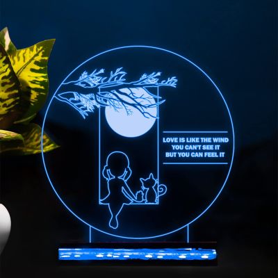 Acrylic Led Night lamp for Home Decor Light 16 Color Changing Light with Remote Control