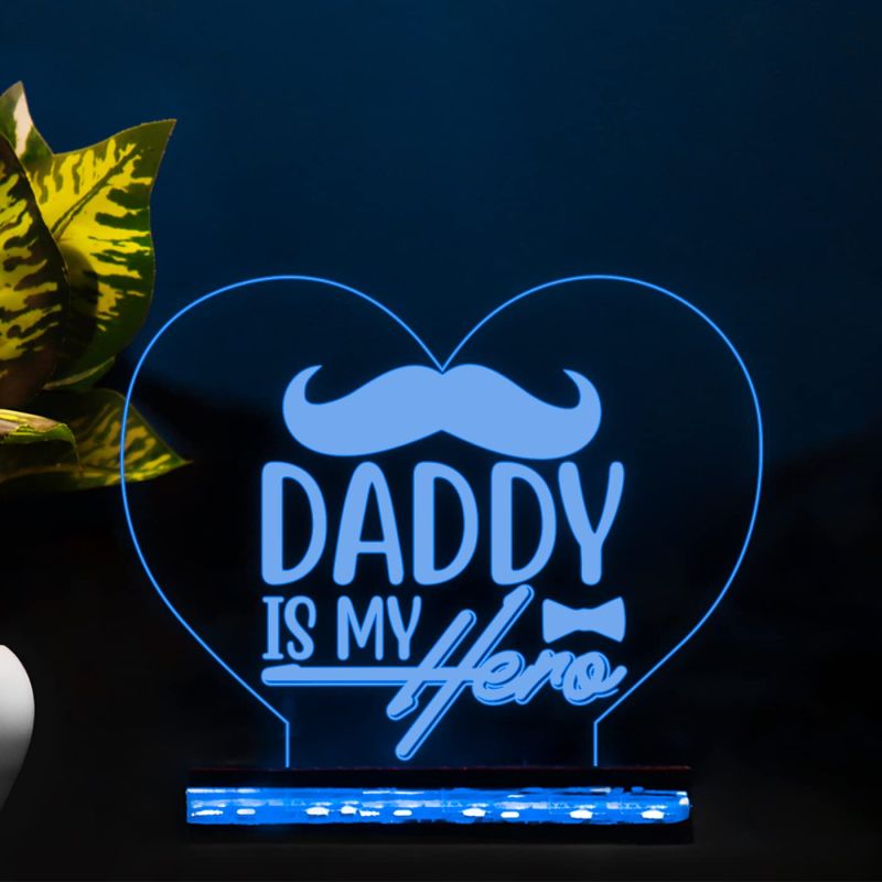 My Dad is My Hero led lamp Dad Gifts from Daughter, Birthday Gifts Night Light,