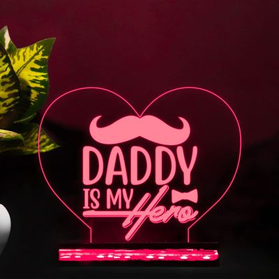 My Dad is My Hero led lamp Dad Gifts from Daughter, Birthday Gifts Night Light,