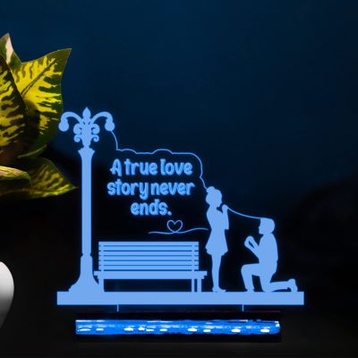 Beautiful Couple Led Lamp A True Love Story Never Ends Night Lamp