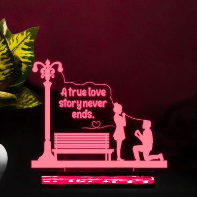 Beautiful Couple Led Lamp A True Love Story Never Ends Night Lamp