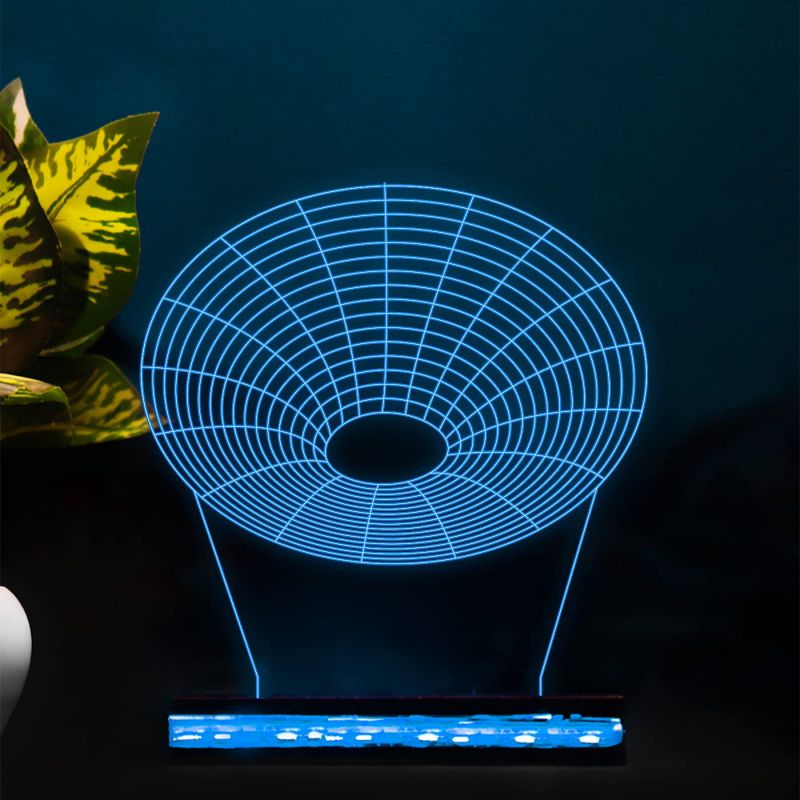3D Illusion Wireframe Shape Night lamp for Home Decoration Light 16 Color Changing Light with Remote Control