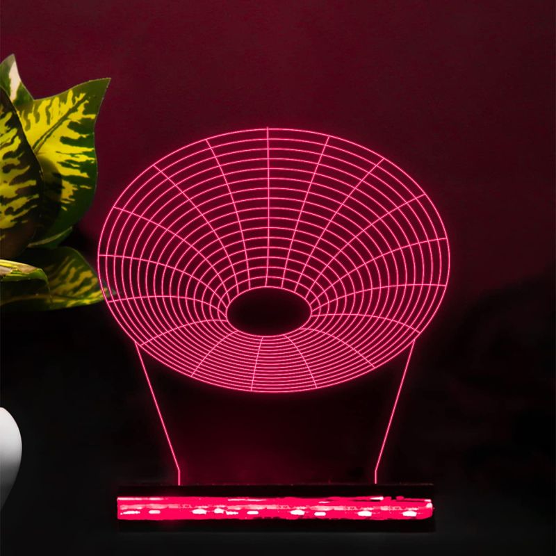 3D Illusion Wireframe Shape Night lamp for Home Decoration Light 16 Color Changing Light with Remote Control