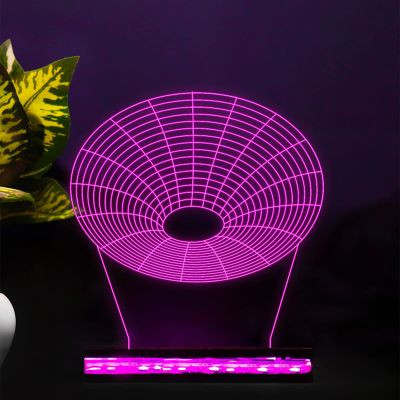 3D Illusion Wireframe Shape Night lamp for Home Decoration Light 16 Color Changing Light with Remote Control