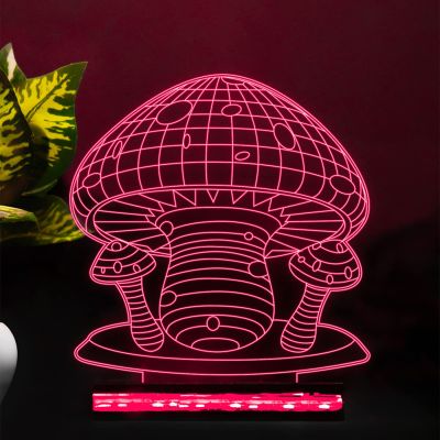3D Mushroom Shape Acrylic Night lamp 16 Color Changing Light with Remote Control