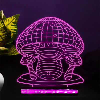 3D Mushroom Shape Acrylic Night lamp 16 Color Changing Light with Remote Control