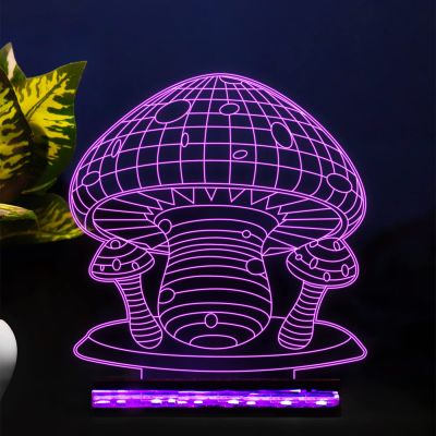 3D Mushroom Shape Acrylic Night lamp 16 Color Changing Light with Remote Control