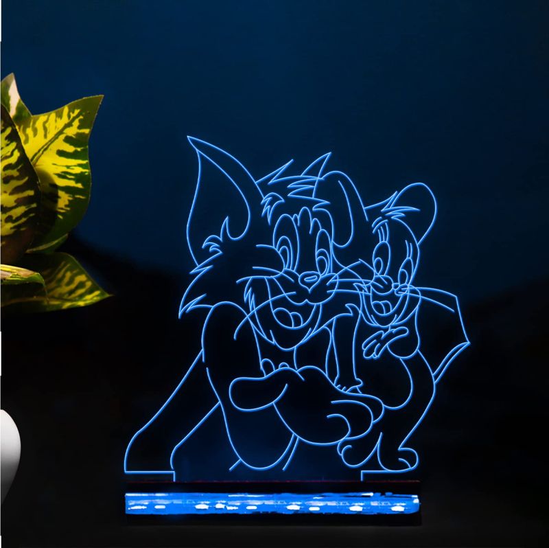 Tom & Jerry Led Night lamp for Home Decor Light 16 Color Changing Light with Remote Control Gift for Kids