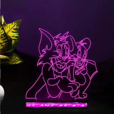 Tom & Jerry Led Night lamp for Home Decor Light 16 Color Changing Light with Remote Control Gift for Kids