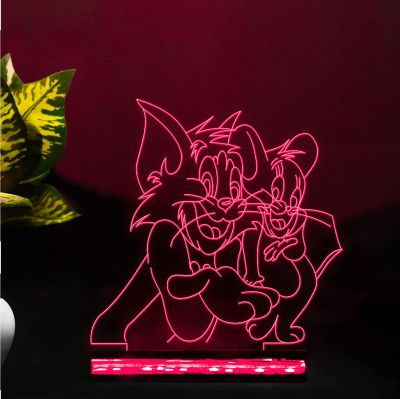 Tom & Jerry Led Night lamp for Home Decor Light 16 Color Changing Light with Remote Control Gift for Kids