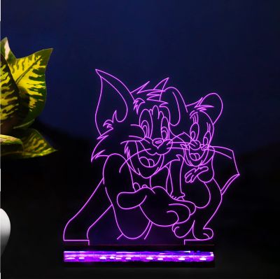 Tom & Jerry Led Night lamp for Home Decor Light 16 Color Changing Light with Remote Control Gift for Kids
