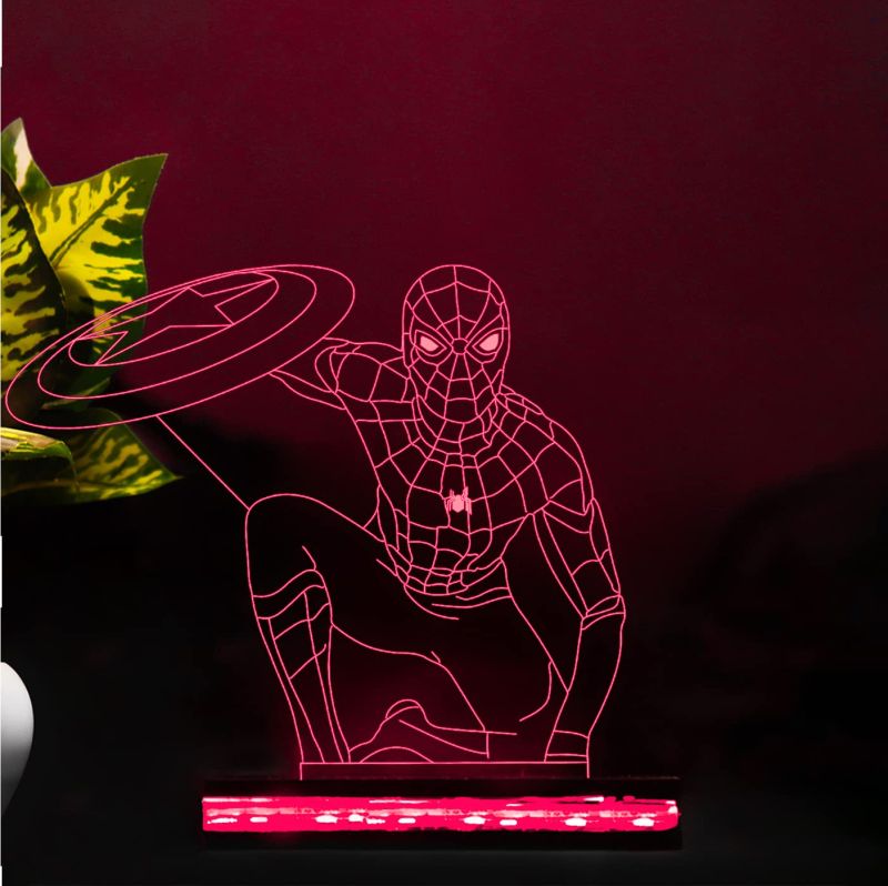 spiderman457 3D Illusion Night lamp for Kids Bedroom 16 Color Changing Light with Remote Control