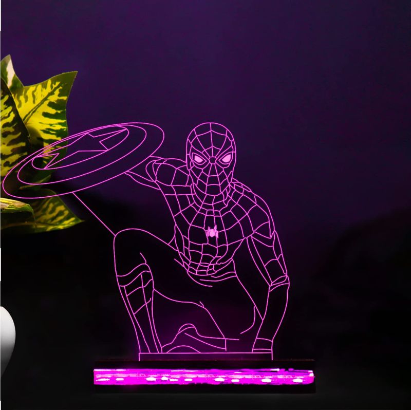 spiderman457 3D Illusion Night lamp for Kids Bedroom 16 Color Changing Light with Remote Control