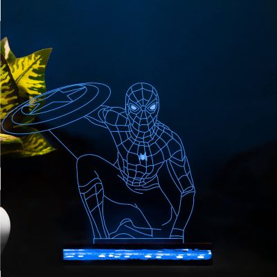 spiderman457 3D Illusion Night lamp for Kids Bedroom 16 Color Changing Light with Remote Control