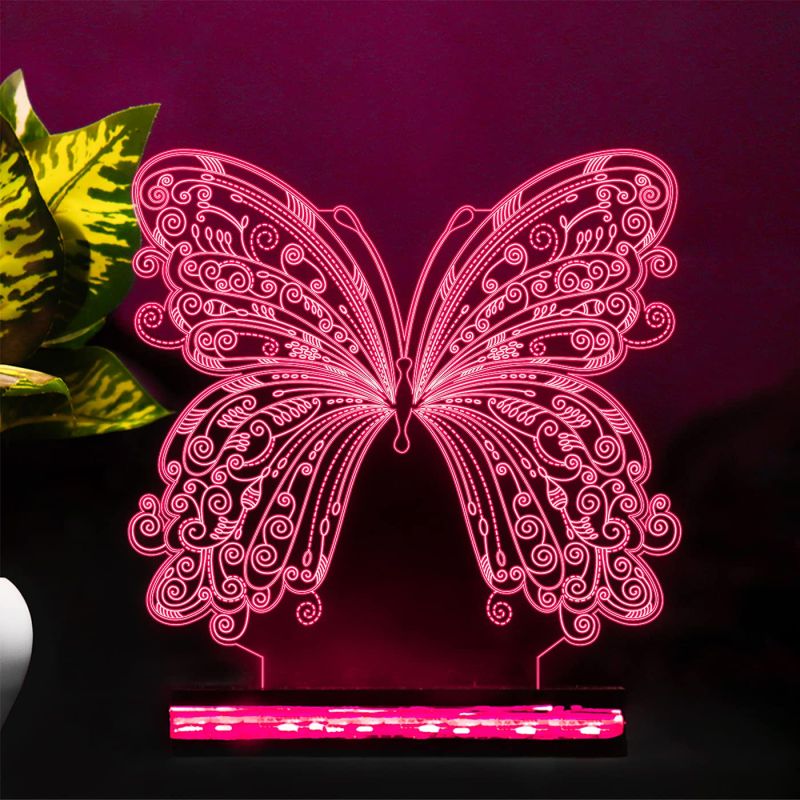 Butterfly Night Light,  3D Illusion Lamp 16 Color Changing Light with Remote Control