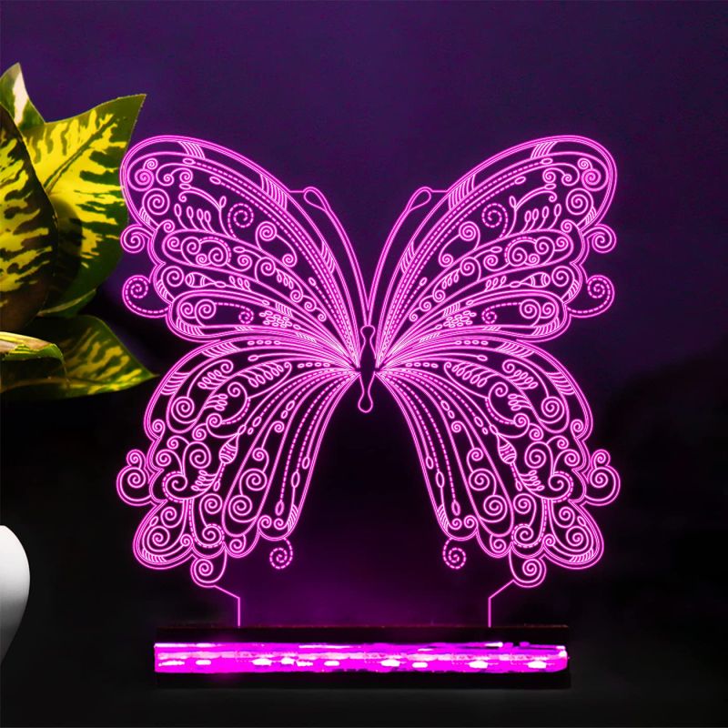 Butterfly Night Light,  3D Illusion Lamp 16 Color Changing Light with Remote Control