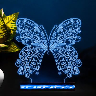 Butterfly Night Light,  3D Illusion Lamp 16 Color Changing Light with Remote Control