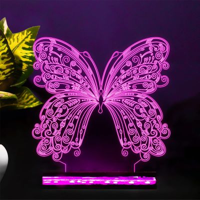 Butterfly Night Light,  3D Illusion Lamp 16 Color Changing Light with Remote Control