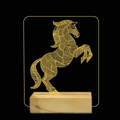 Horse Illusion 3D Night Light Bedside Lamp Best Birthday Gifts for Child