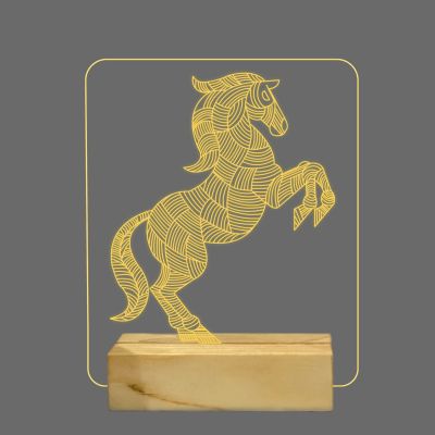 Horse Illusion 3D Night Light Bedside Lamp Best Birthday Gifts for Child