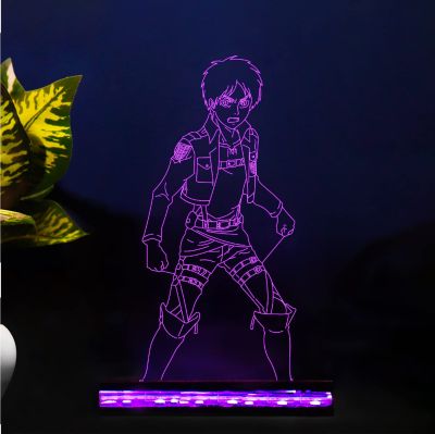 Anime TitanErenYeager856 Acrylic Led Night lamp 16 Color Changing Light with Remote Control