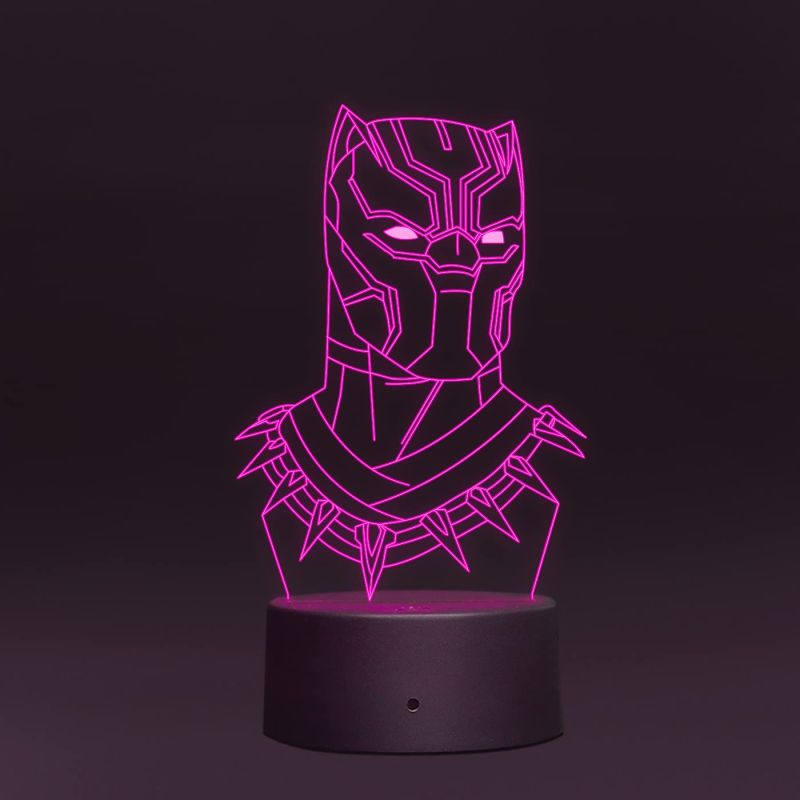 BlackPanther152 3D Led Night Lamp for Kids Bedroom 7 Color Changing Light with Remote Control