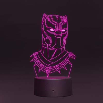 BlackPanther152 3D Led Night Lamp for Kids Bedroom 7 Color Changing Light with Remote Control