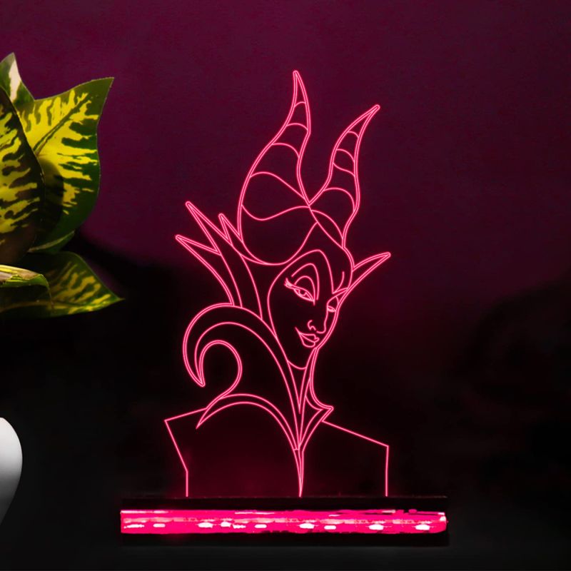 3D Illusion disneyvillains369 Acrylic Deck Table lamp 16 Color Changing Light with Remote Control