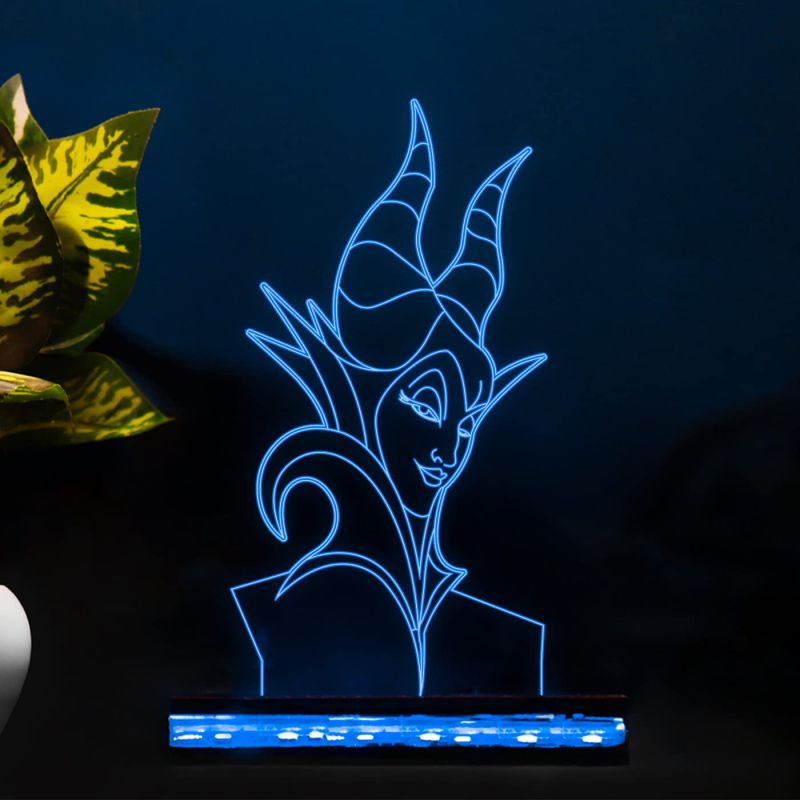3D Illusion disneyvillains369 Acrylic Deck Table lamp 16 Color Changing Light with Remote Control