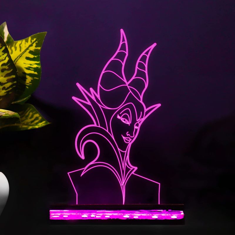 3D Illusion disneyvillains369 Acrylic Deck Table lamp 16 Color Changing Light with Remote Control