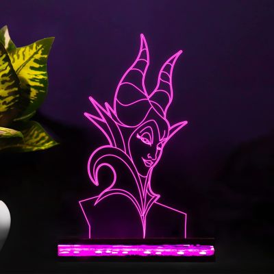 3D Illusion disneyvillains369 Acrylic Deck Table lamp 16 Color Changing Light with Remote Control