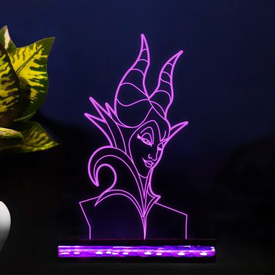 3D Illusion disneyvillains369 Acrylic Deck Table lamp 16 Color Changing Light with Remote Control