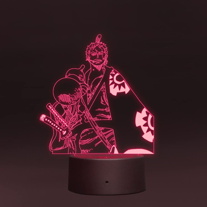 Zoro Manga452 3D Illusion Night lamp Anime Home Decor Light 7 Color Changing Light with Remote Control