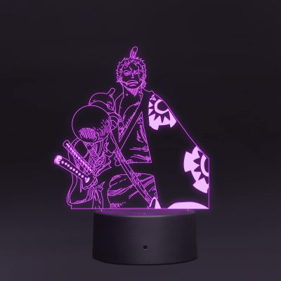 Zoro Manga452 3D Illusion Night lamp Anime Home Decor Light 7 Color Changing Light with Remote Control